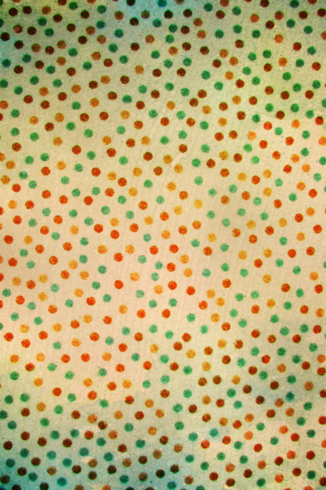 Vintage Polka Dots iPhone Wallpaper