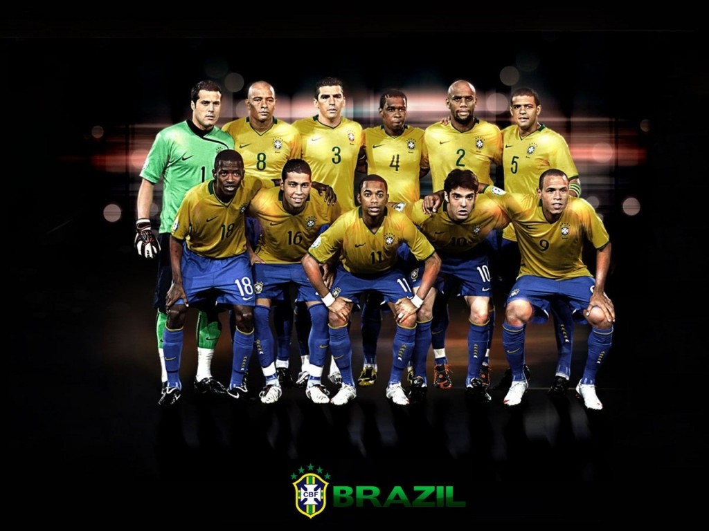 Download Brazil National Football Team Game Faces Wallpaper  Wallpaperscom