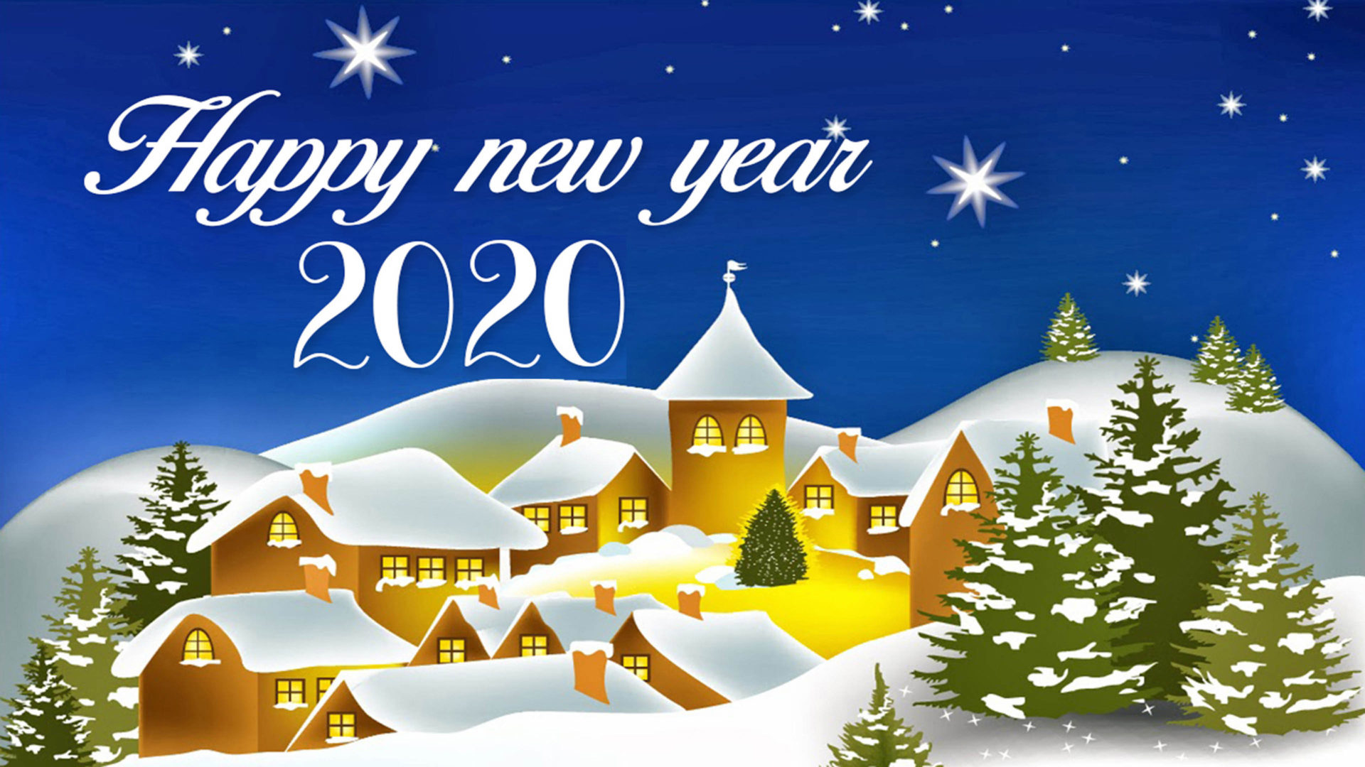 Happy New Year Best Wishes For Christmas Greetings Card HD