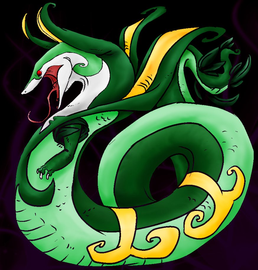 Colored Lineart Serperior By Shadowyoshigamernerd On