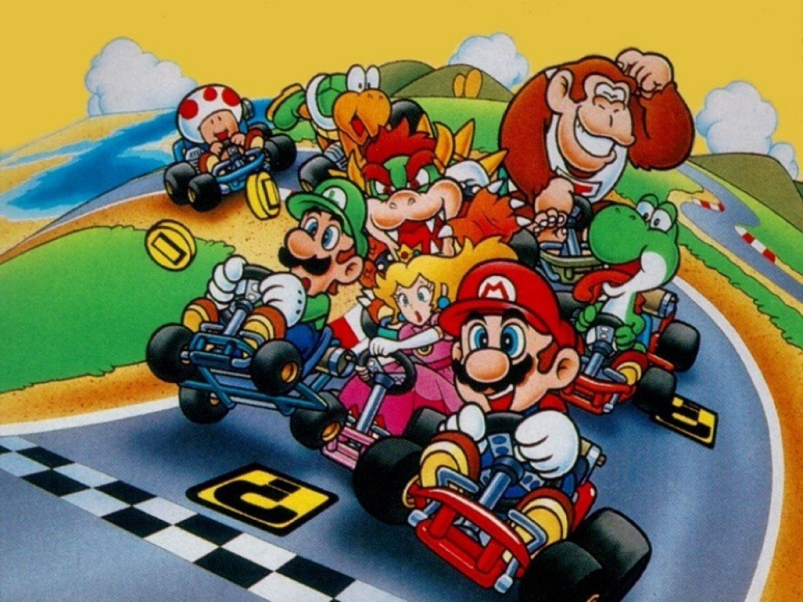 Yoshi Toad Mario Kart Koopa Super Wallpa Wallpaper