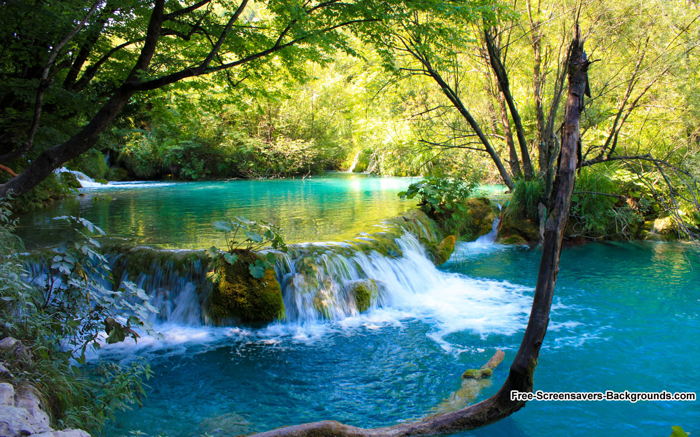 Waterfall in Plitvice National Park Croatia   Screensavers and 1440x900