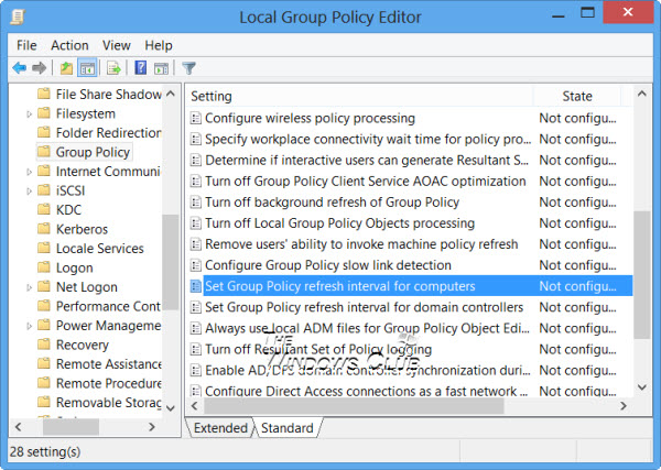 group policy refresh interval Change Group Policy Refresh Interval for