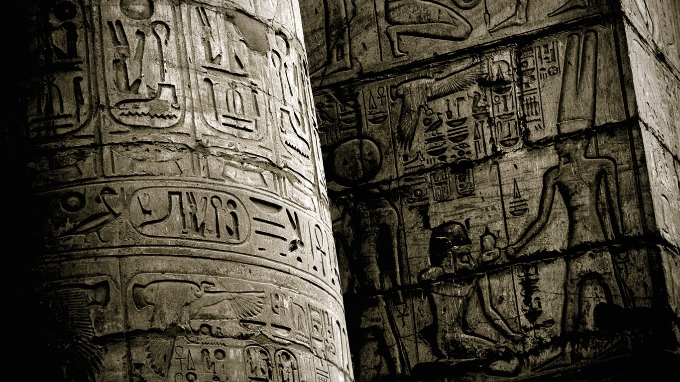 Egyptian Karnak Carving Windows HD Wallpaper Pre