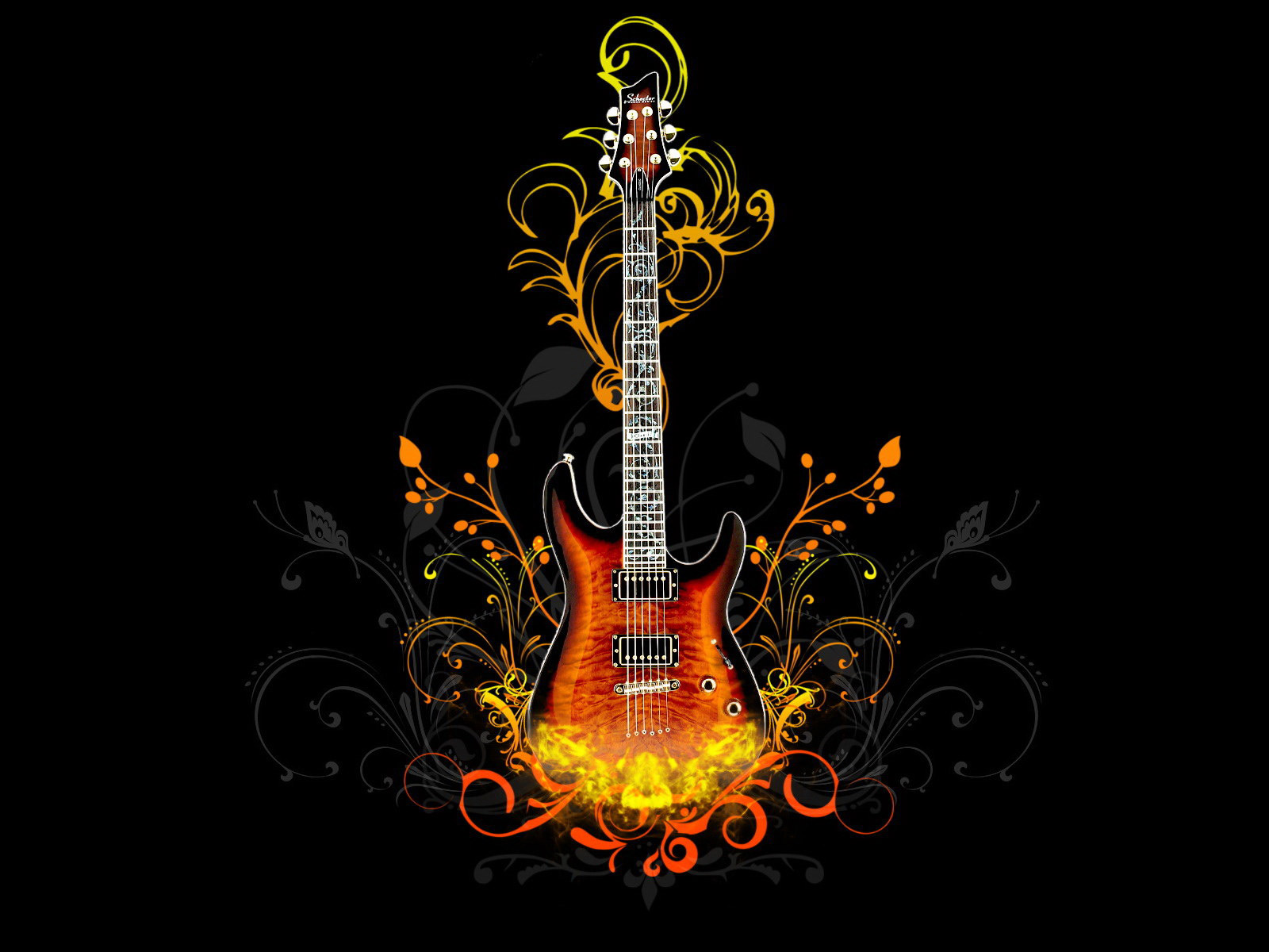Desktop Wallpaper Gallery 3d Art Guitar Vector Abstract
