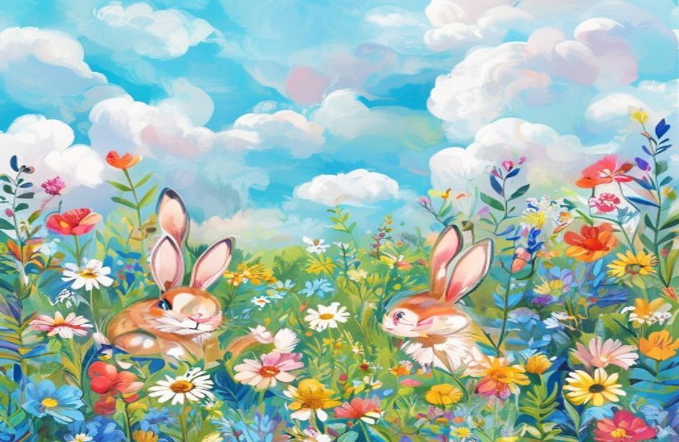 Cute Bunnies Wallpaper
