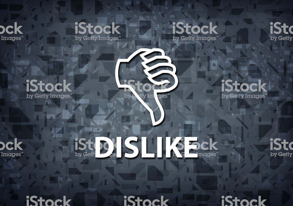 Dislike Black Background Stock Illustration Image Now