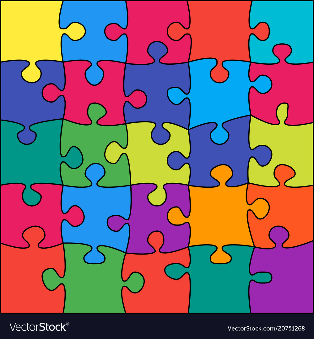Colorful Background Puzzle Jigsaw Banner