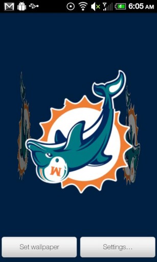 This Is The Miami Dolphins Live Wallpaper Pro Version Which Has A