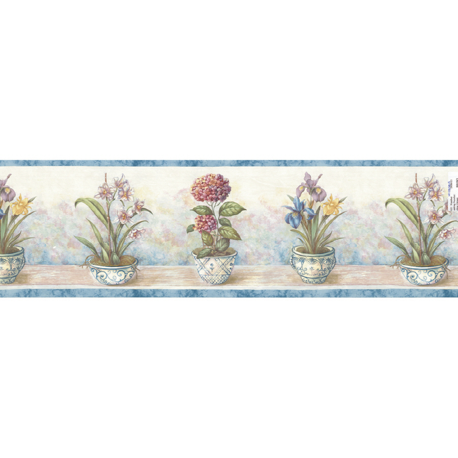 Free download Shop Waverly Potted Floral Prepasted Wallpaper Border at