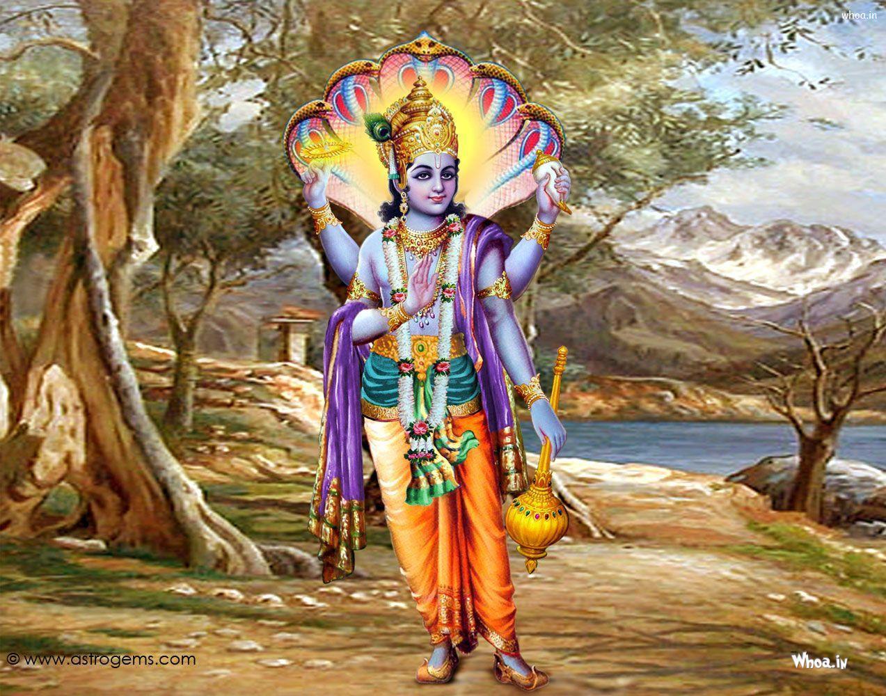 Top Lord Vishnu HD Wallpaper 1080p