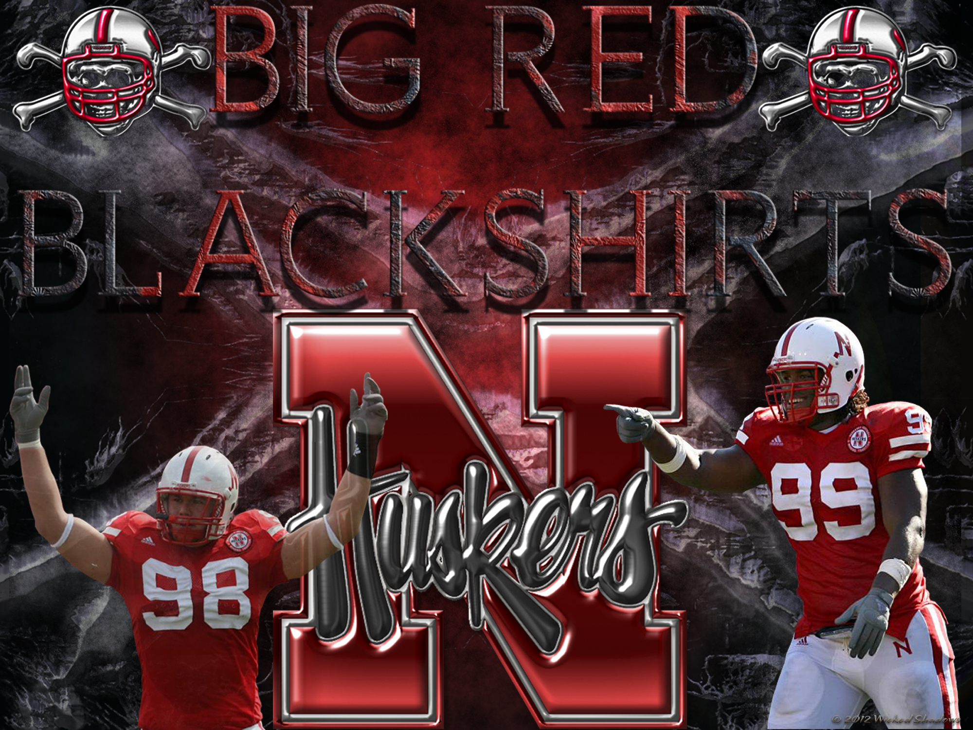 Wallpaper By Wicked Shadows Huskers Big Red Blackshirts
