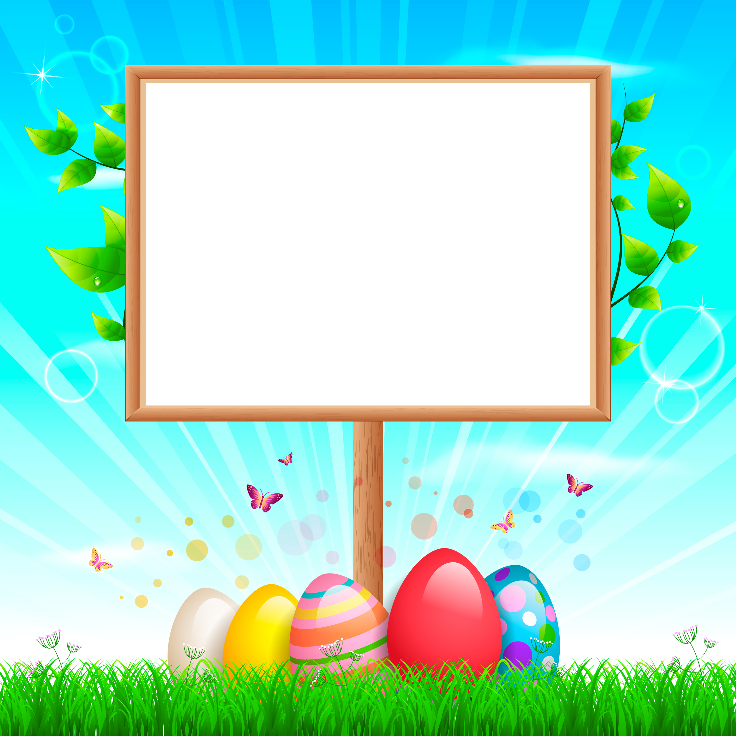 Happy Easter Background With Eggs Gallery Yopriceville