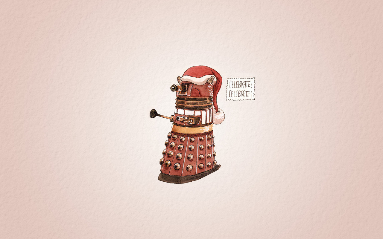 Christmas Dalek Wallpaper