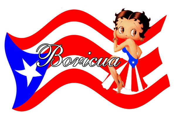 Betty Boop Puerto Rico Flag