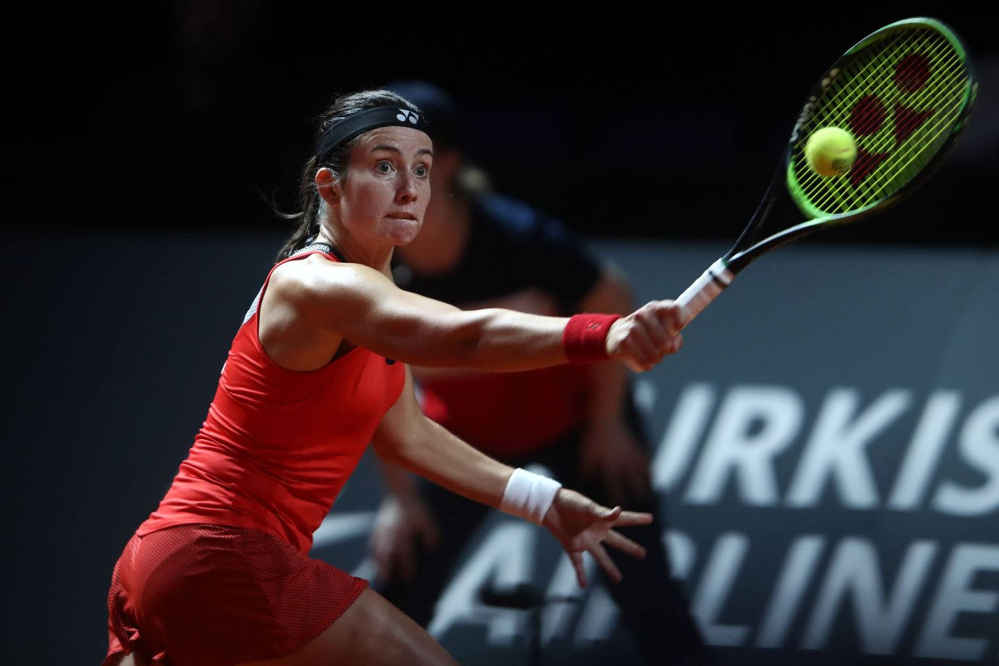 Anastasija Sevastova Red Outfit Wallpaper
