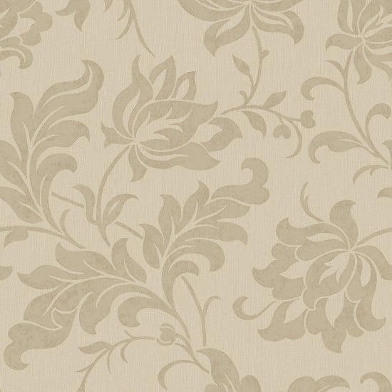 Adeline Floral Pattern Wallpaper Beige Sample contemporary wallpaper