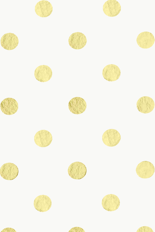 Gold Cream Polka Dot iPhone Wallpaper By Elizabethmaryy