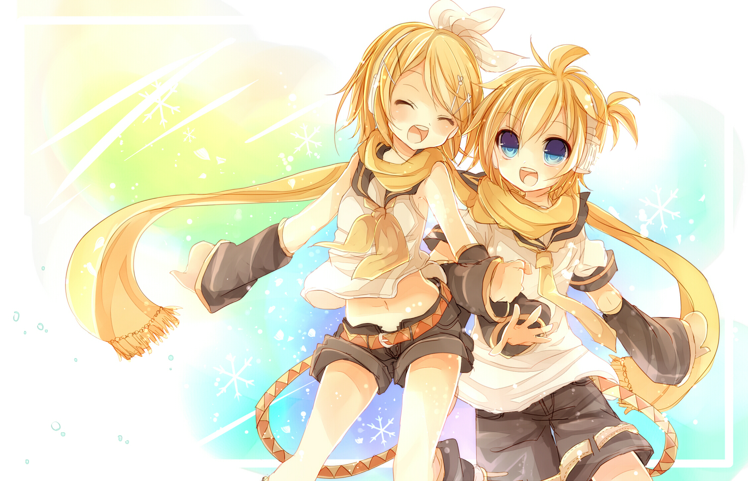 Rin Kagamine Len Detached Sleeves Fresh New HD Wallpaper Jpg