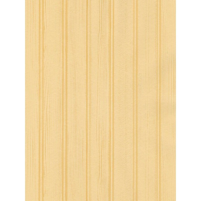 Golden Yellow Color Faux Puffy Textured Beadboard Wallpaper