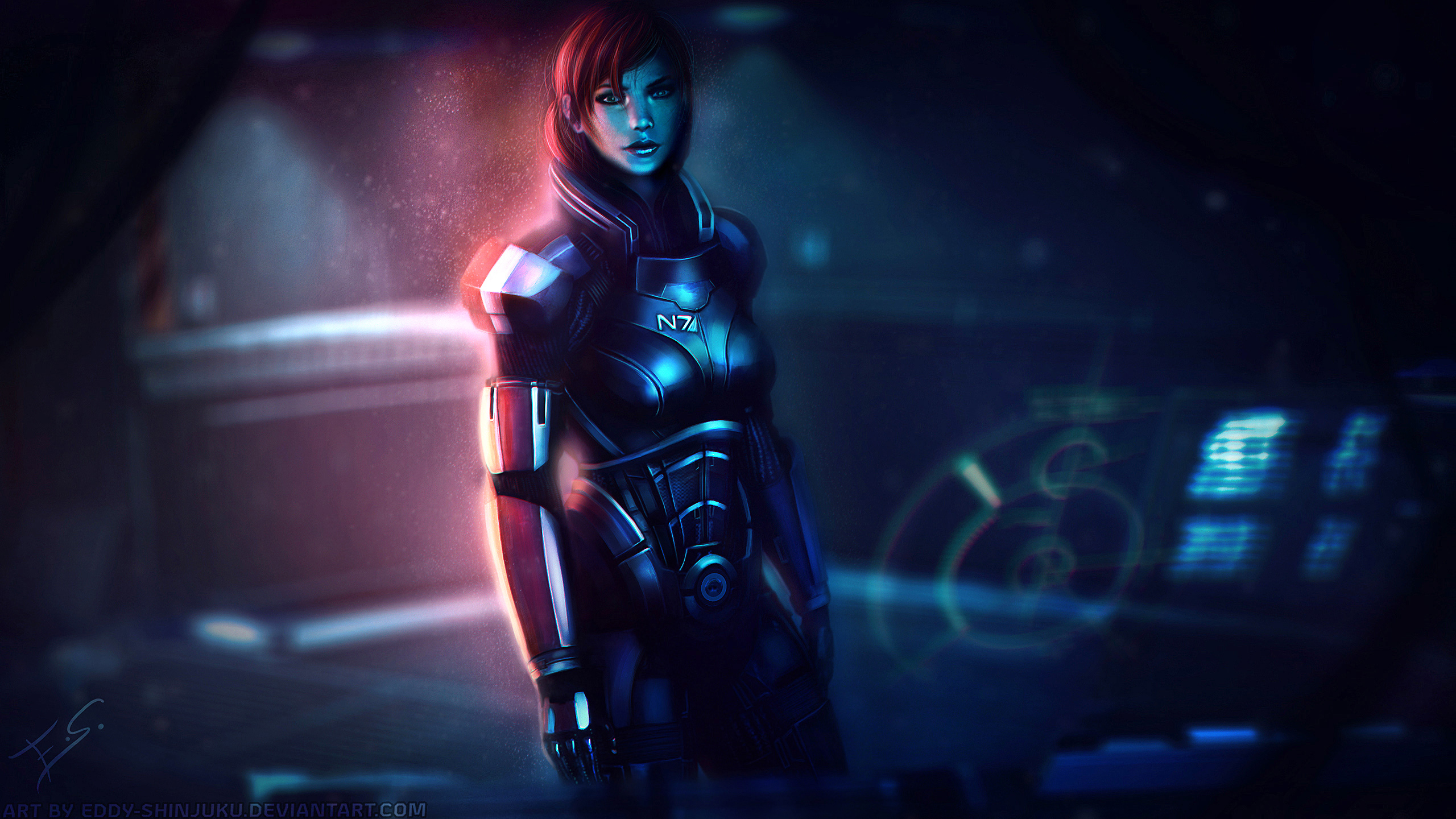 N7 Lady In Red Mass Effect By Eddy Shinjuku
