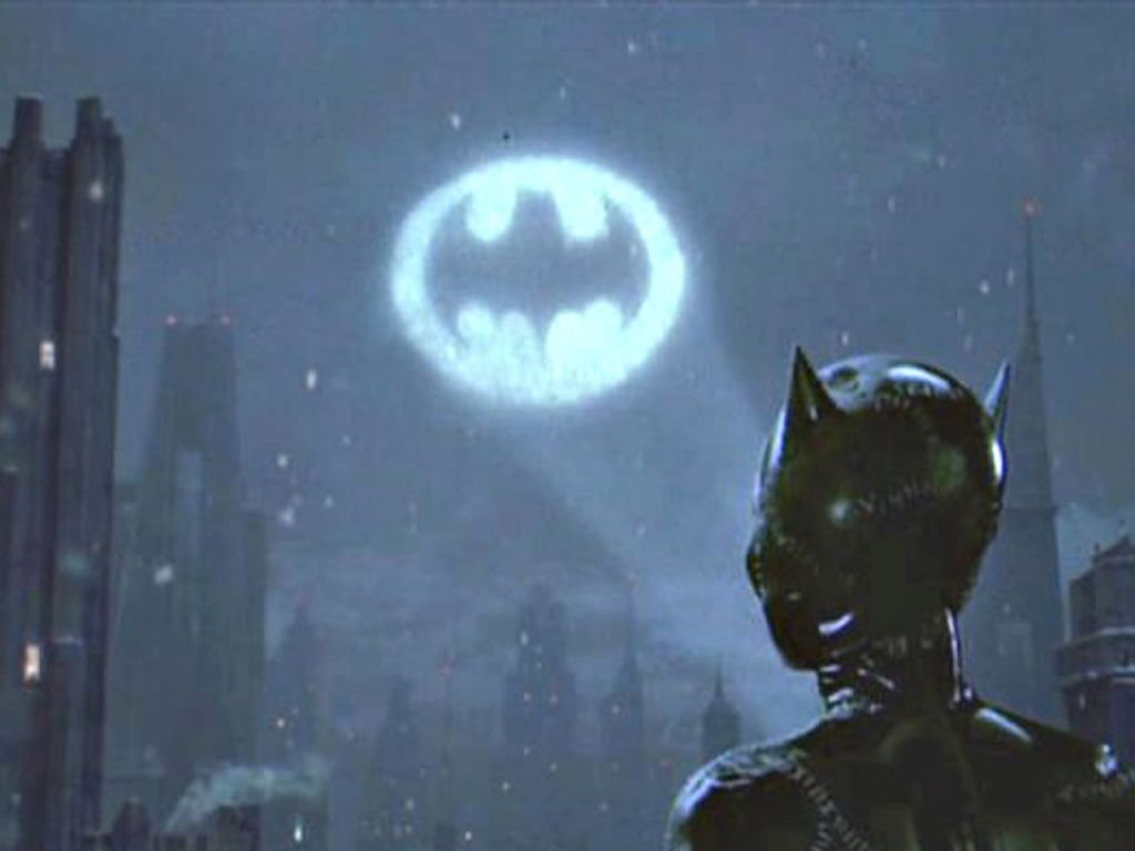 Catwoman Looks At Bat Signal Wallpaper Batman