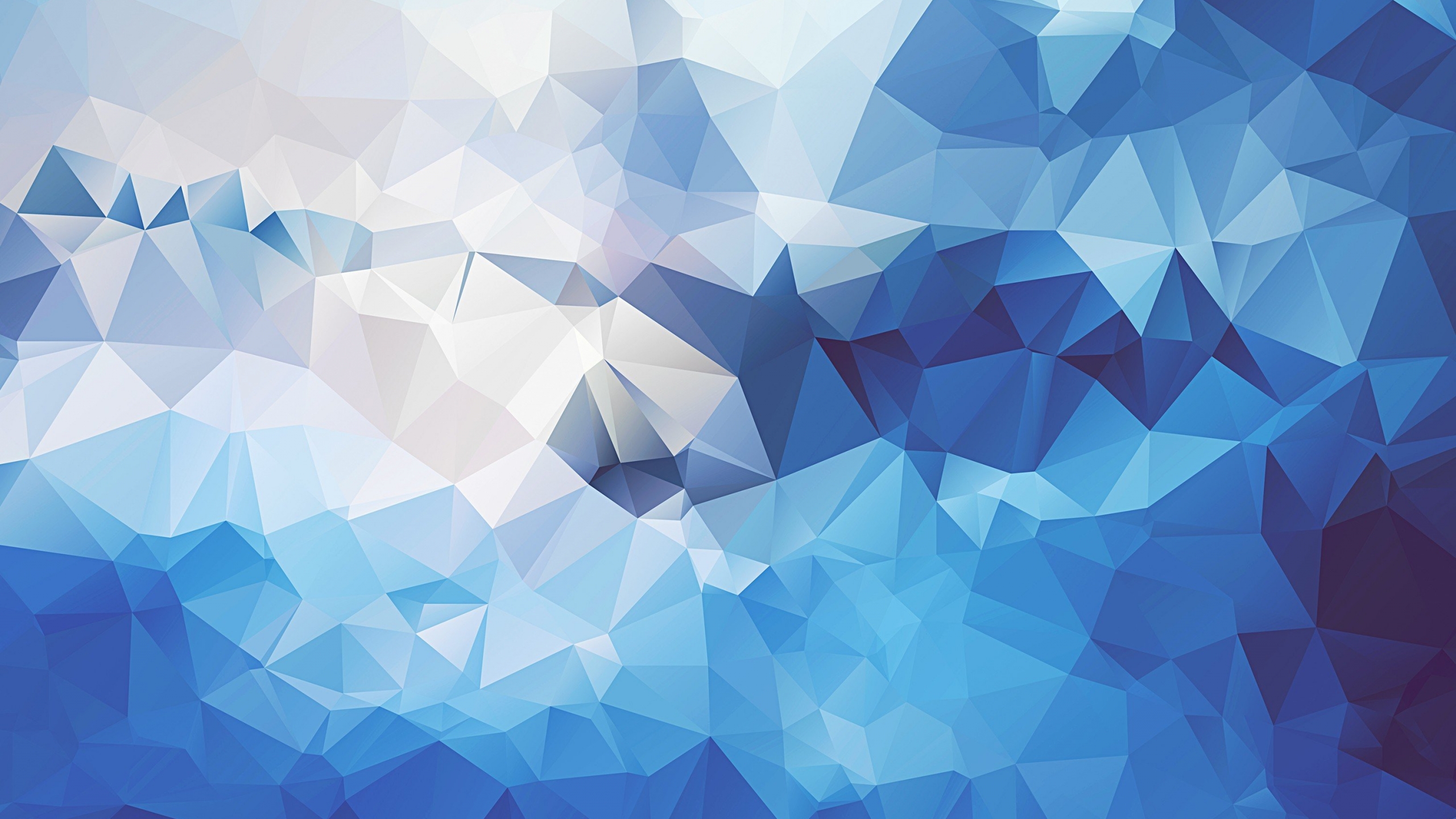 Abstract polygonal ice blue background, resembling a frozen landscape or a crystal structure