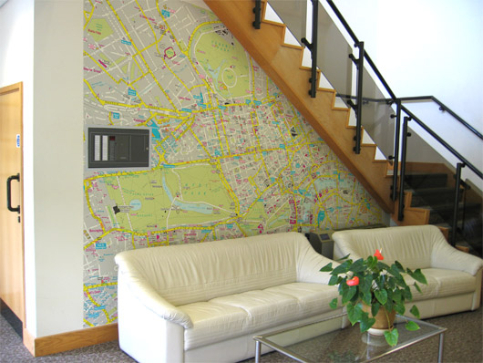 Our London Visitors Map Wallpaper Uses Enlarged Street Mapping