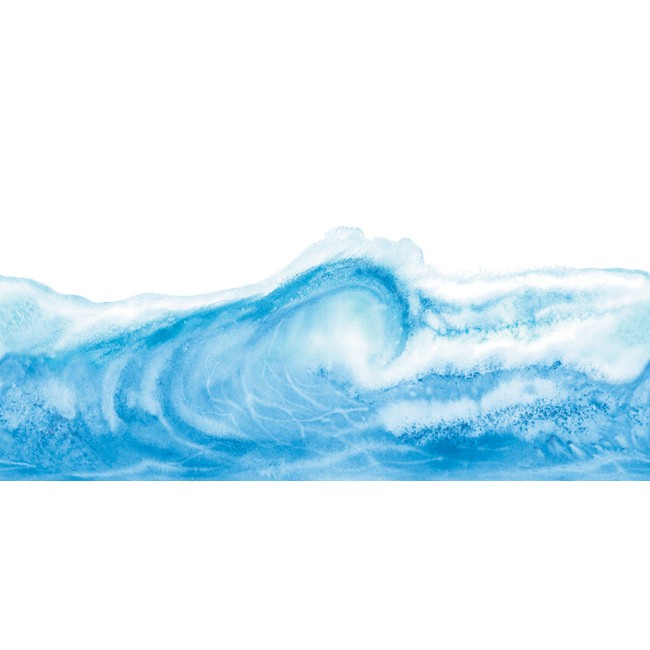 Ocean Wave Waves Laser Cut Wallpaper Border All Walls
