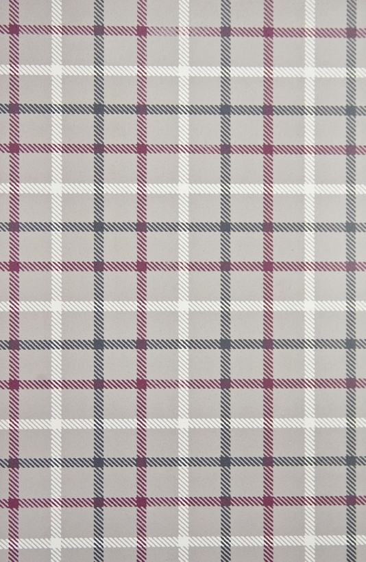 Plaid Wallpaper Grey With Maroon And Dark Check