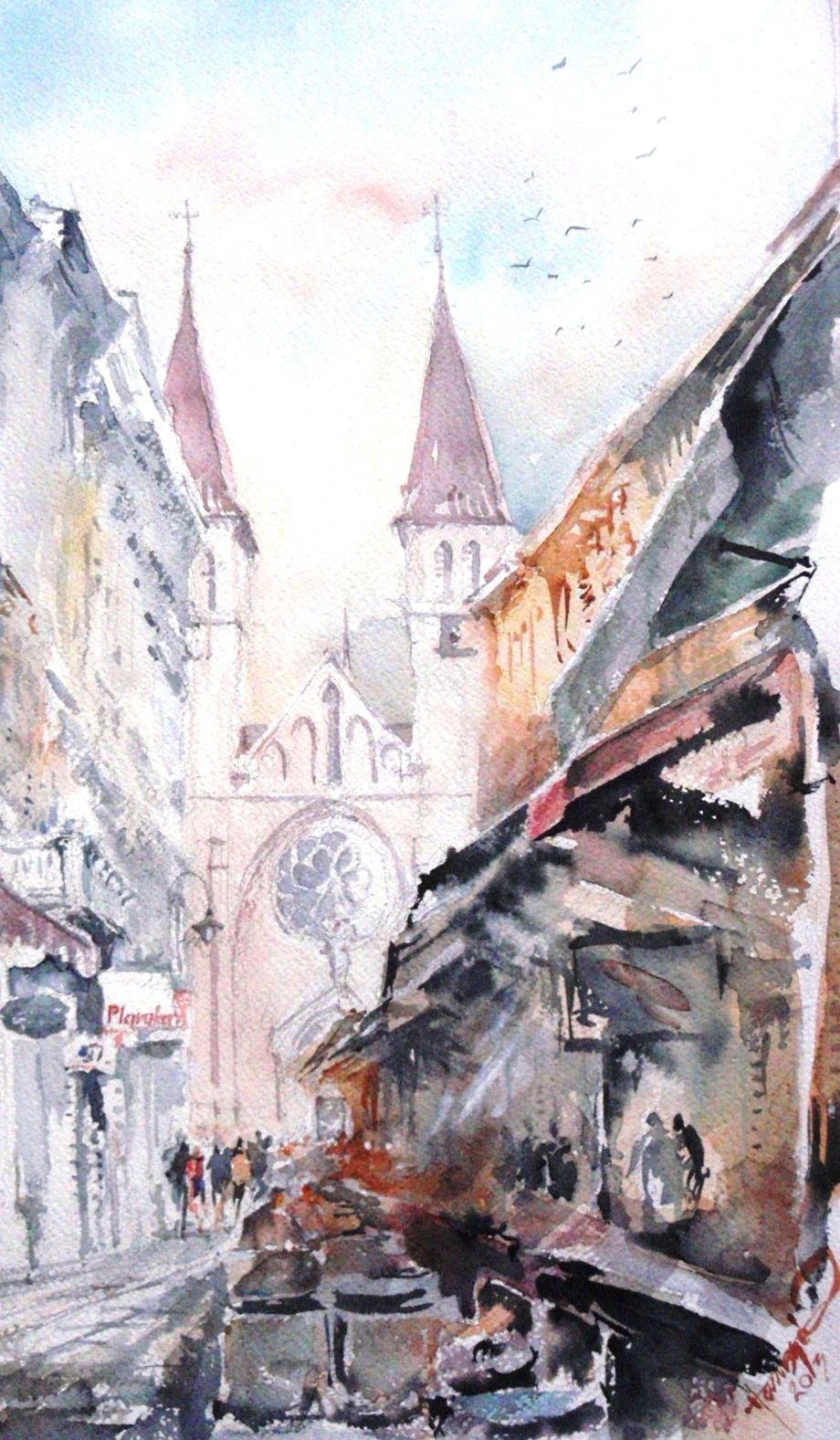 Pedestrian Street In The Midlle Of Sarajevo Bosnia And Herzegovina
