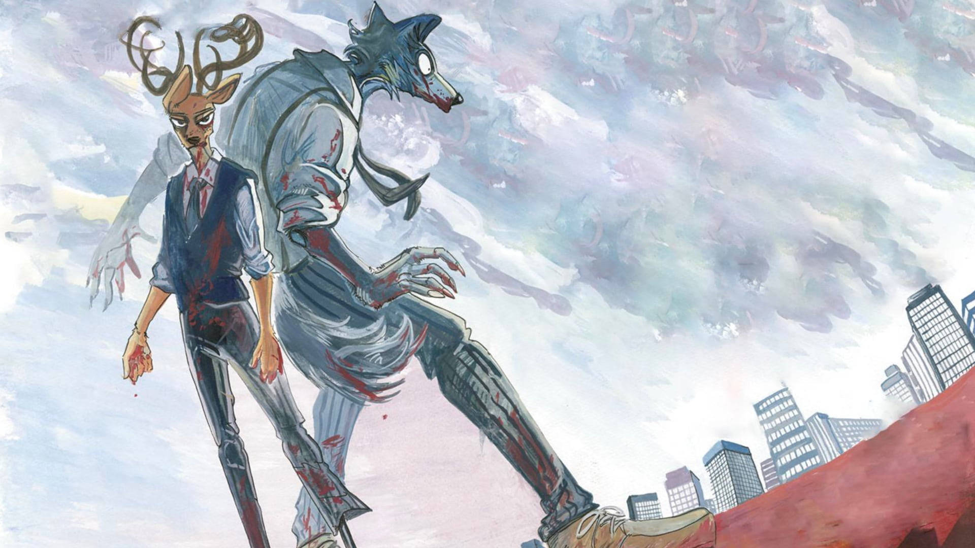 Beastars Bloody Louis And Legosi Eb2895f03kgax0yl Wallpaper