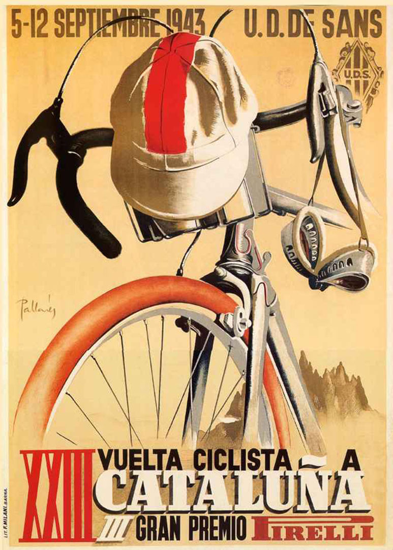 Cycling Tour Of Catelonia Vintage Posters Wallpaper Image
