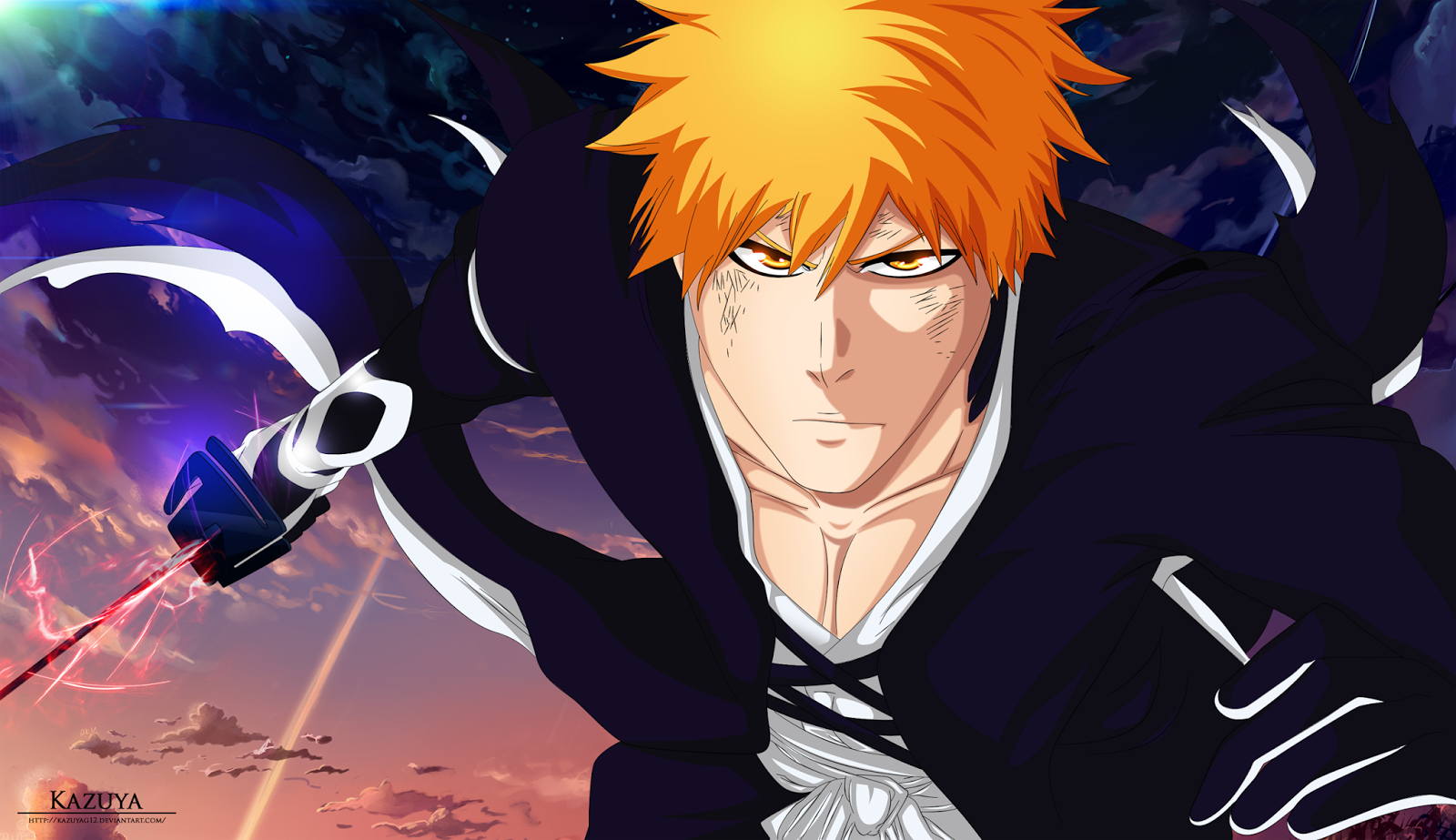 Bleach Male Guy Anime Deviant Art Widescreen HD Wallpaper Background
