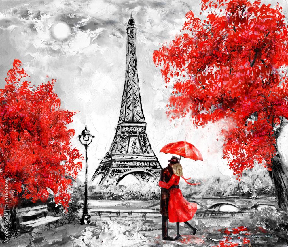 Oil Painting Paris European City Landscape France Wallpaper