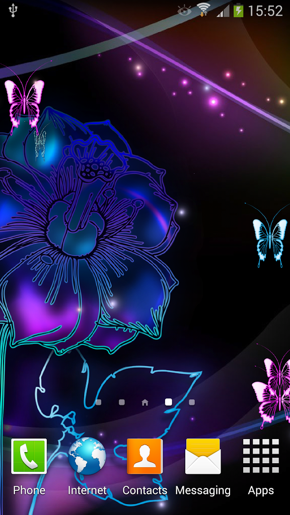 Related Pictures Mobile Wallpaper Neon Butterflies