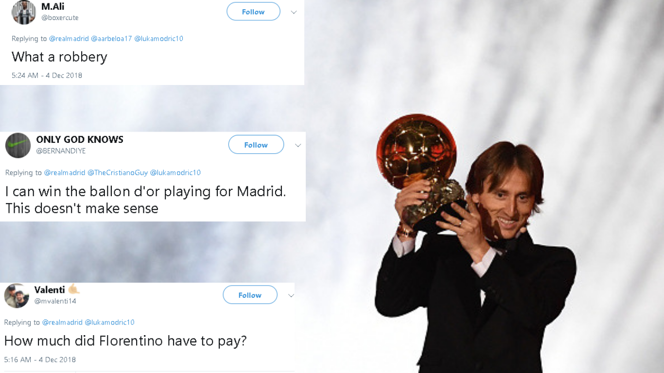 Fans Go Crazy As Luka Modric Wins Ballon D Or Award Fox