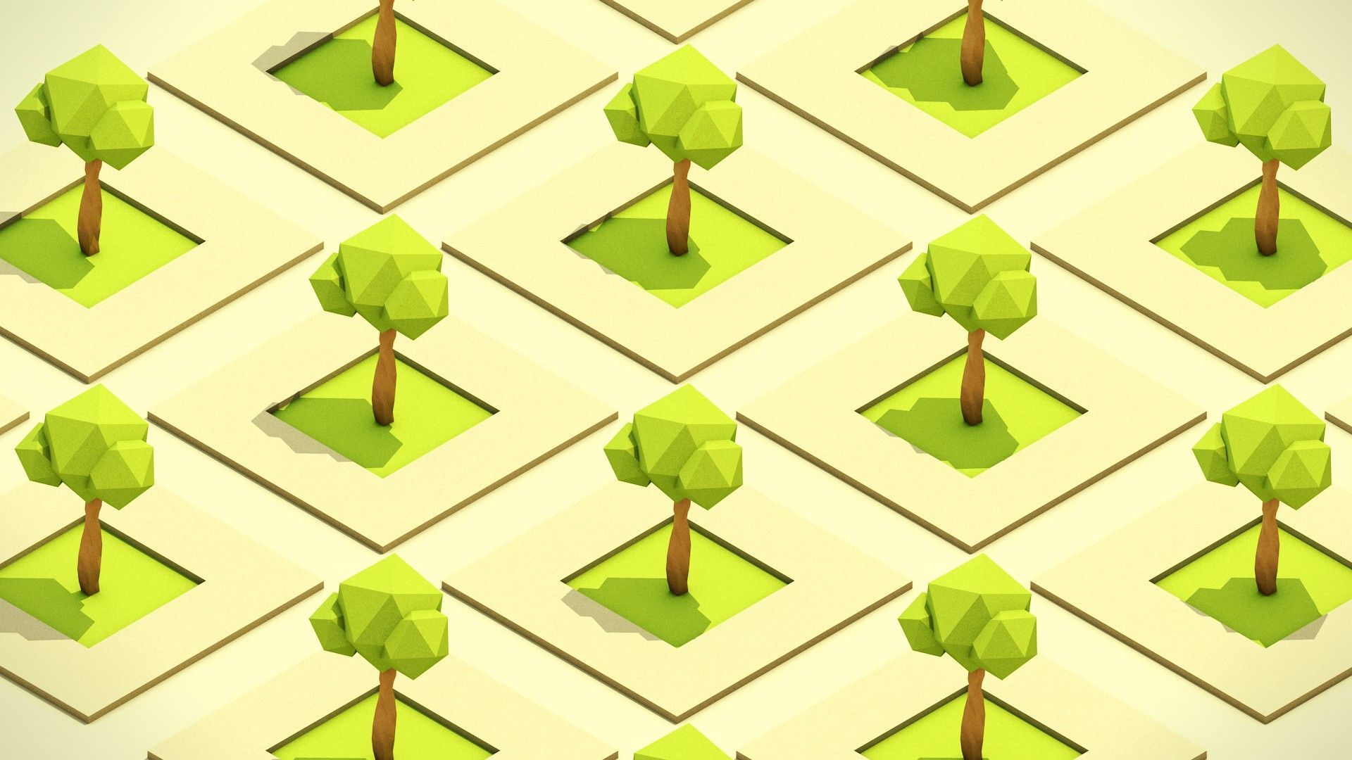 Polygon tree pattern Wallpaper 6275