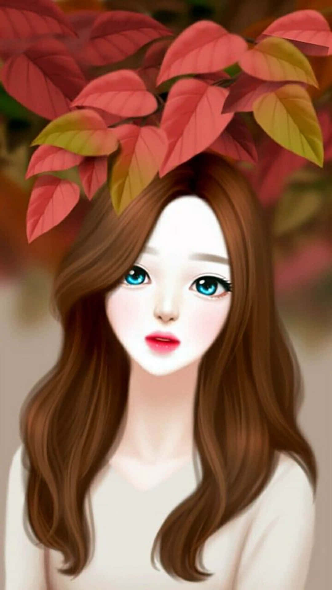 Beautiful Girl Cartoon Wallpaper