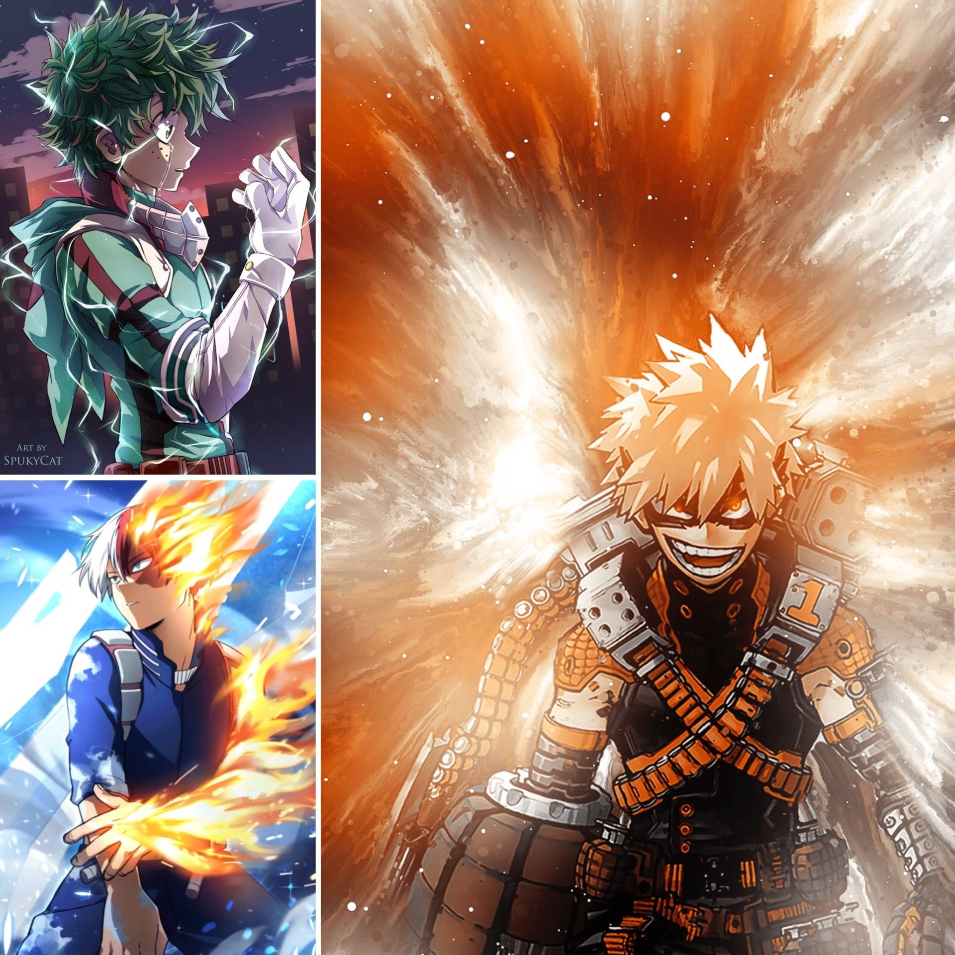 Deku X Todoroki Bakugou Wallpaper