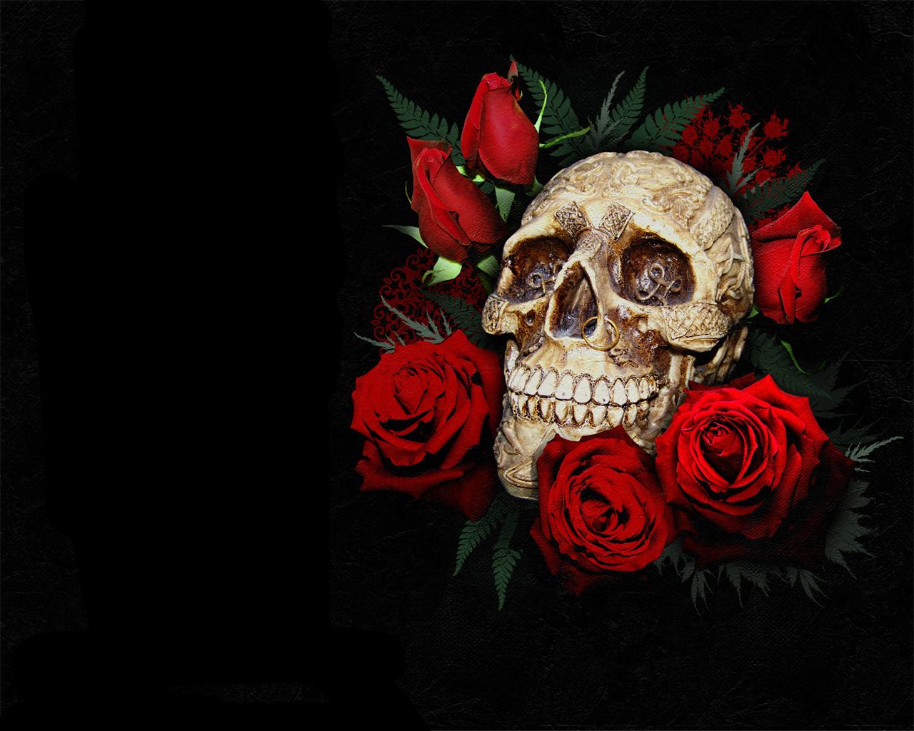 Skull Maybe Slightly Too Realistic But Nice Roses And Good