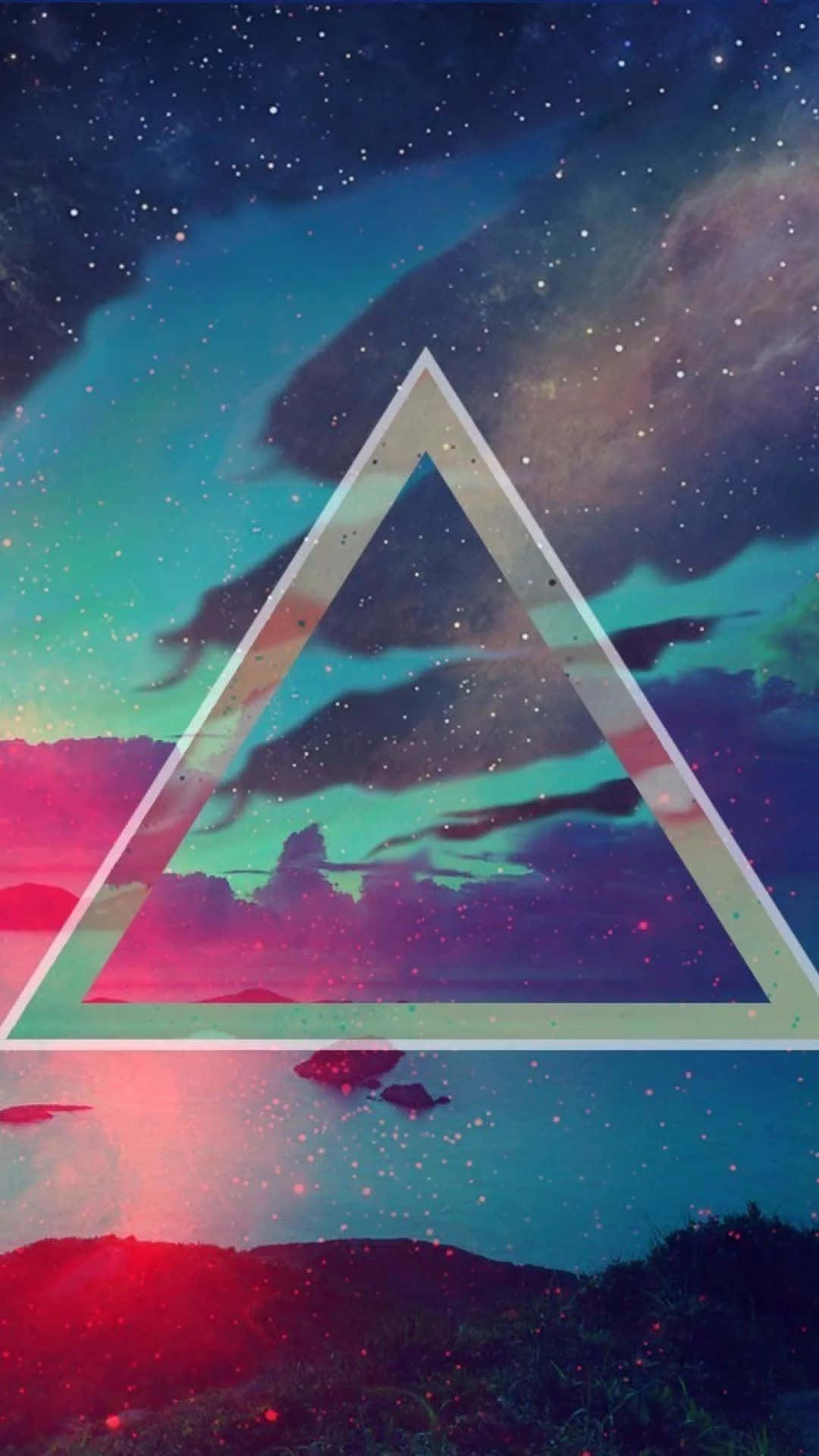 A Triangle With Colorful Wallpaper