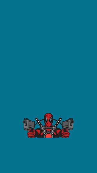 Deadpool Guns iPhone Plus Wallpaper