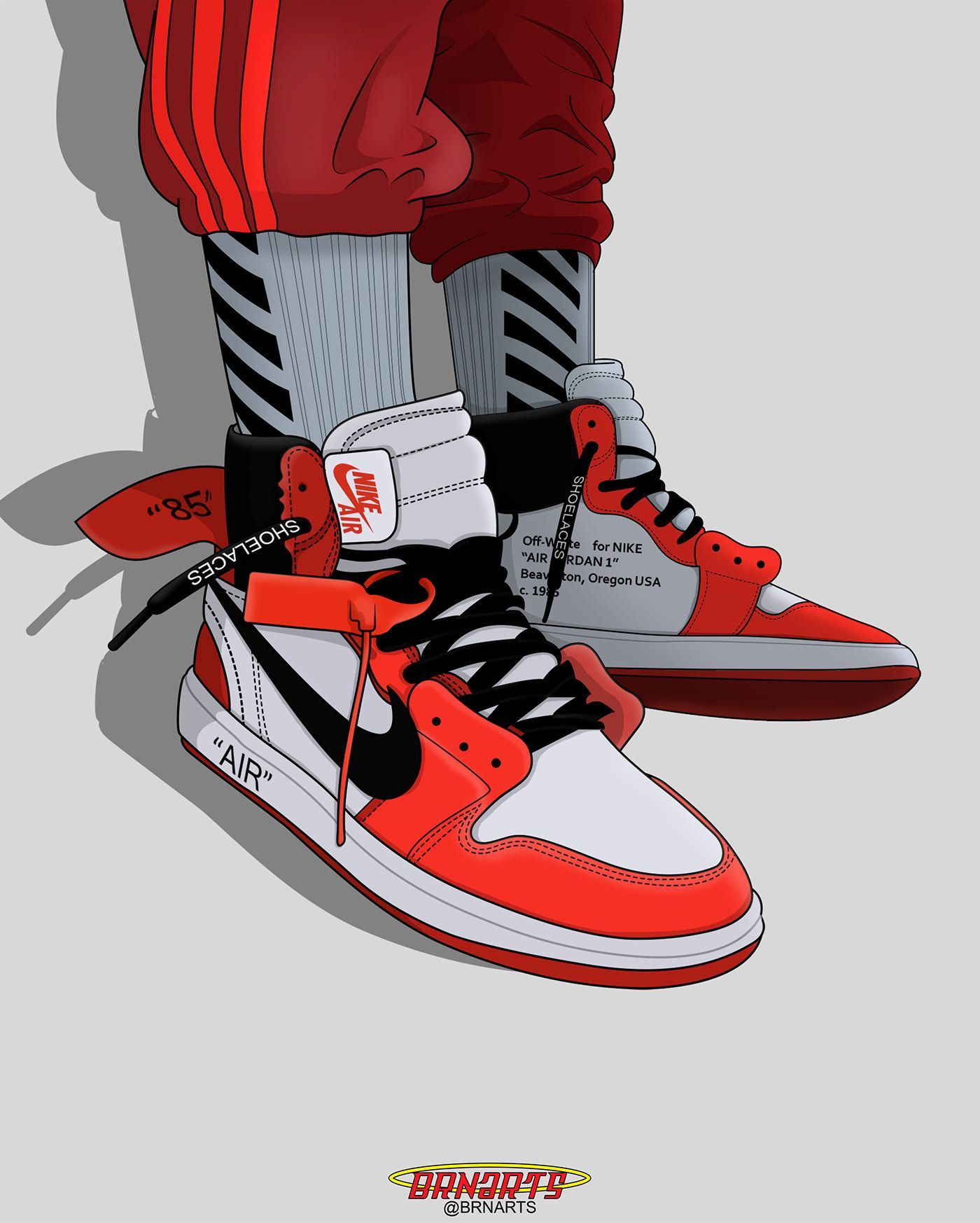 Cartoon Nike Shoes Wallpaper On