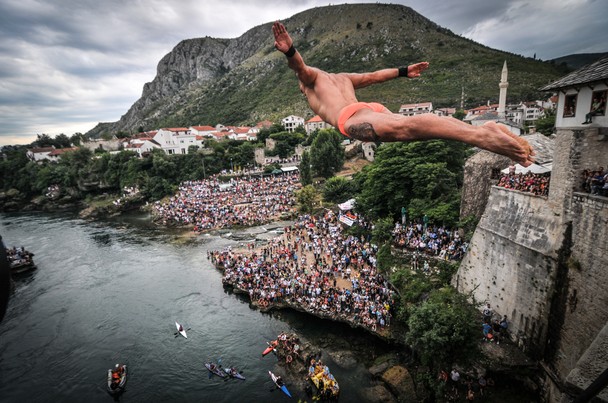 Traditional Mostar Jumps From Old Bridge National Geographic Photo