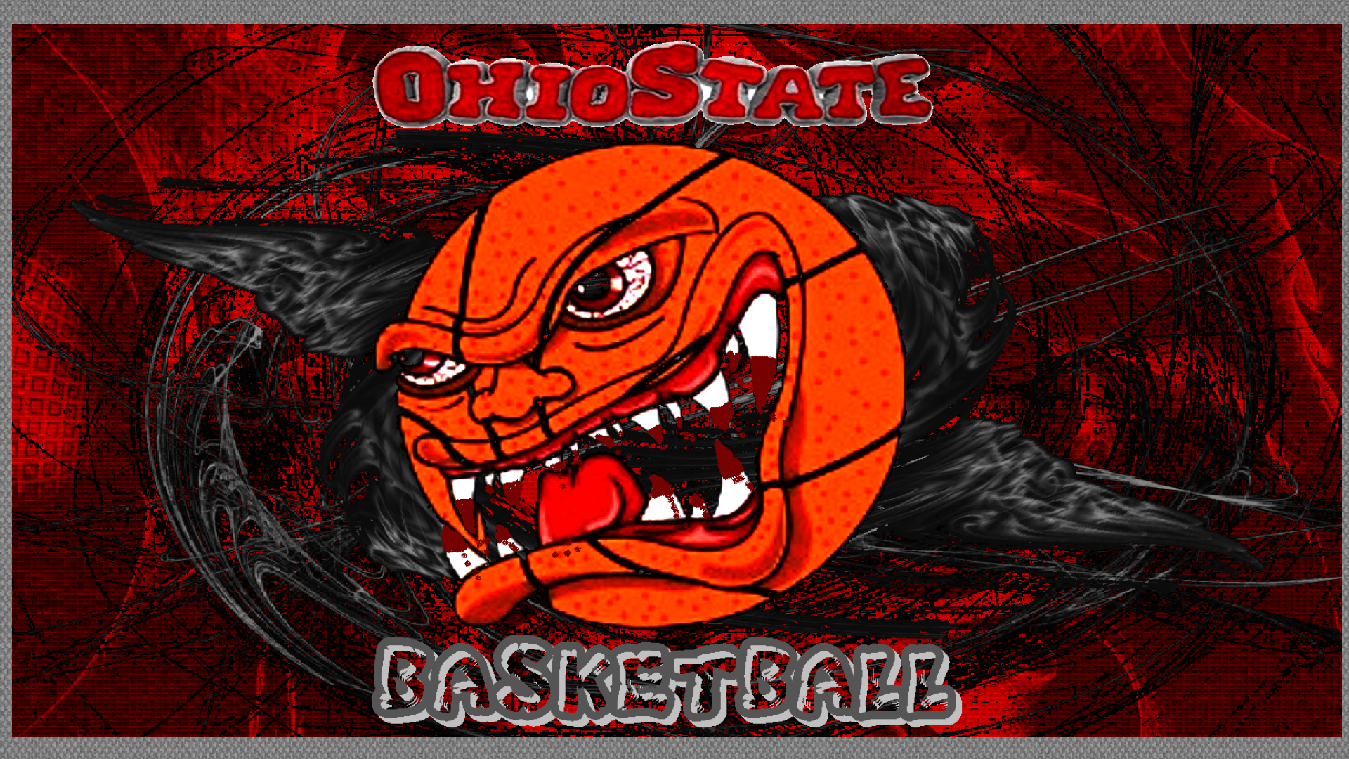 Ohio State Basketball Angry Ball Fan Art