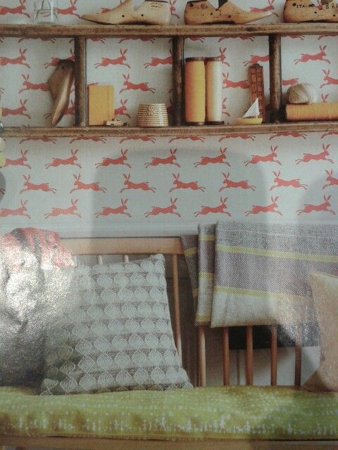 Jane Churchill paper hare Love this wallpaper A friend has it in her 480x640