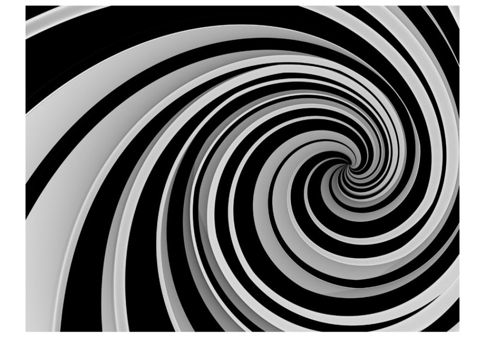 Photo Wallpaper Black And White Swirl Modern Abstract Wall