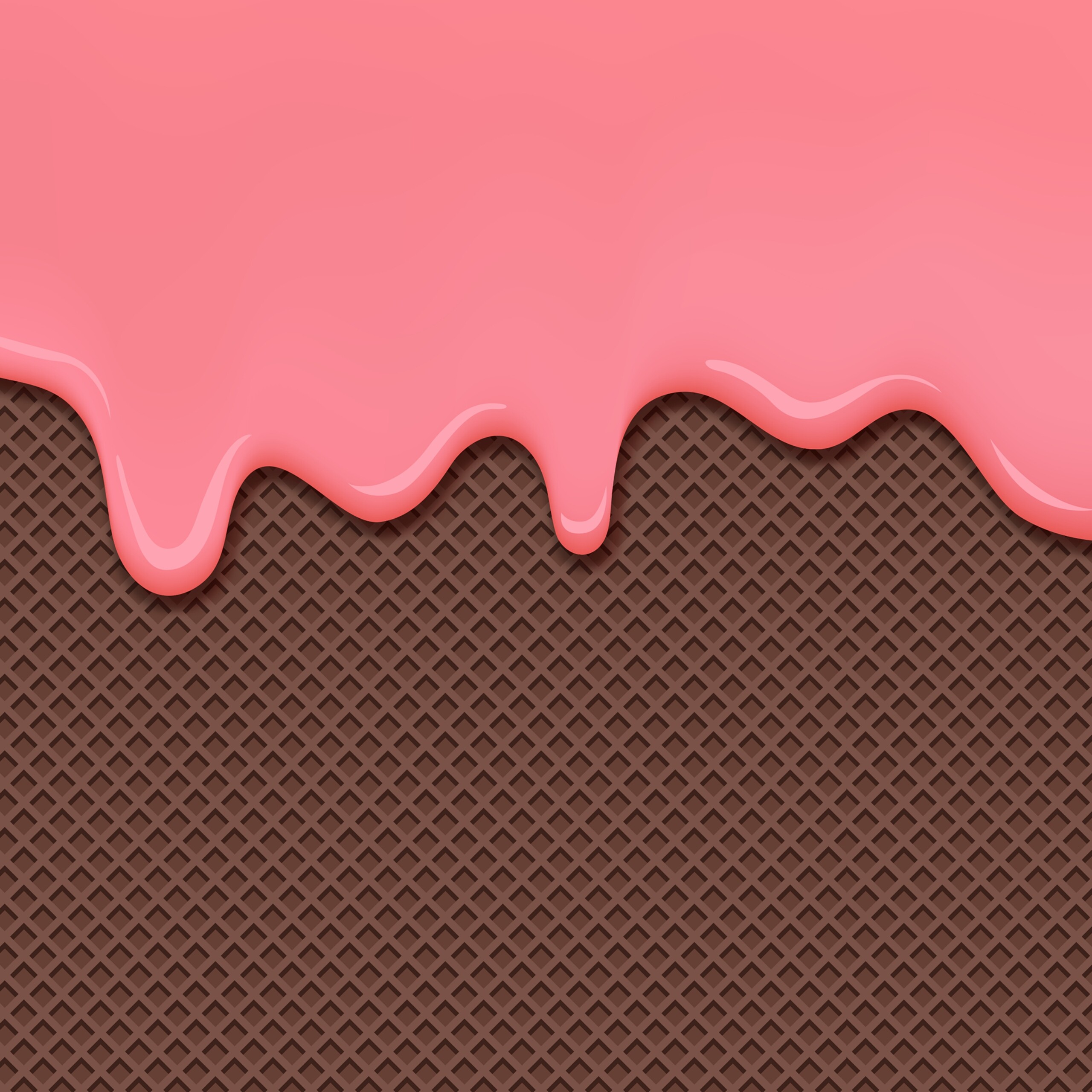 Pink Melting Ice Cream Abstract QHD Wallpaper