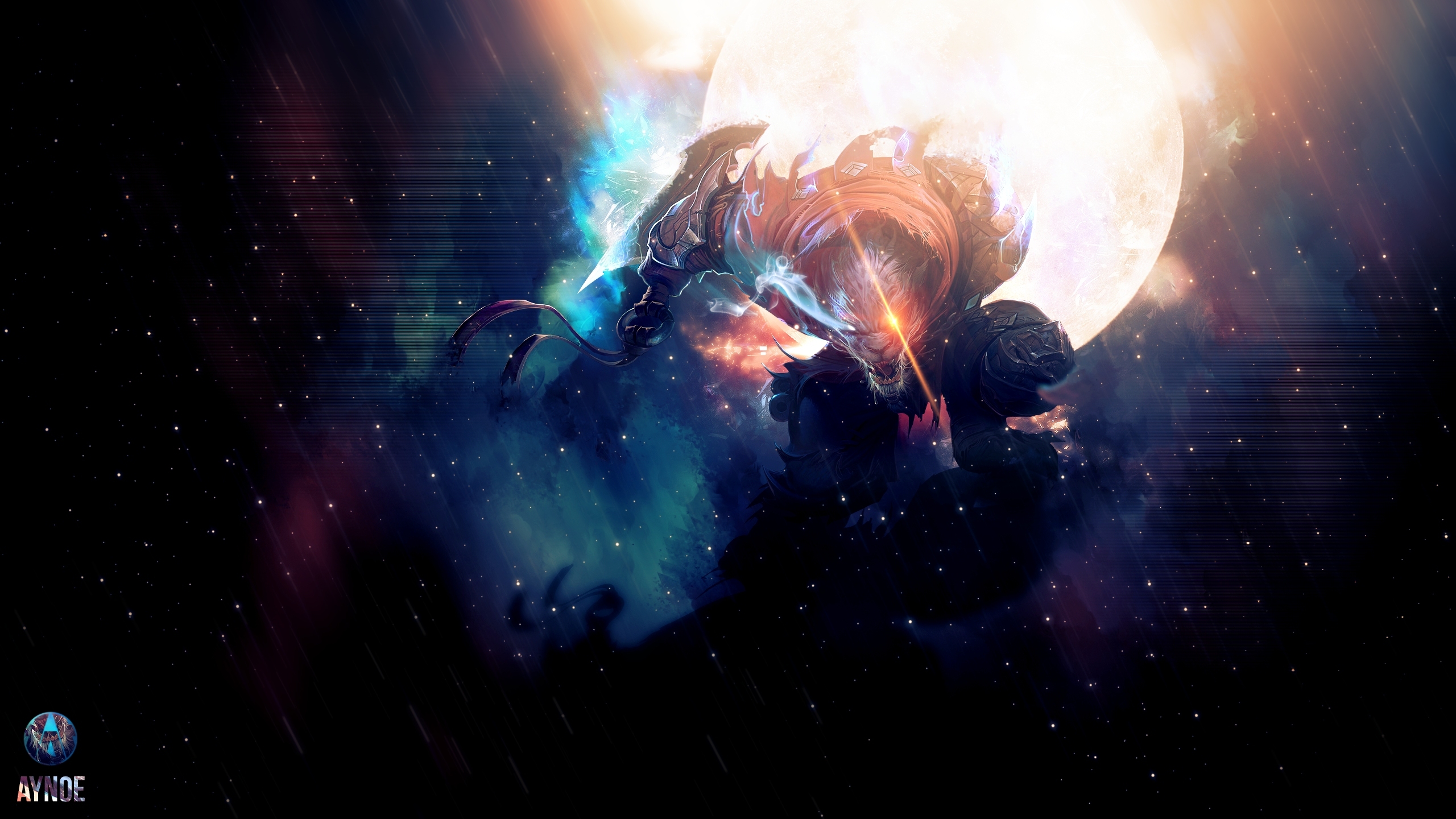 League Of Legends Rengar Space Wallpaper HD Games 4k